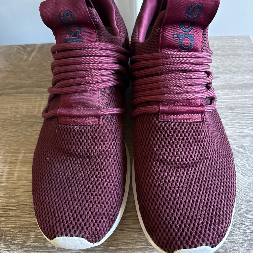 Adidas Cloud Foam Slip On Sneakers Maroon